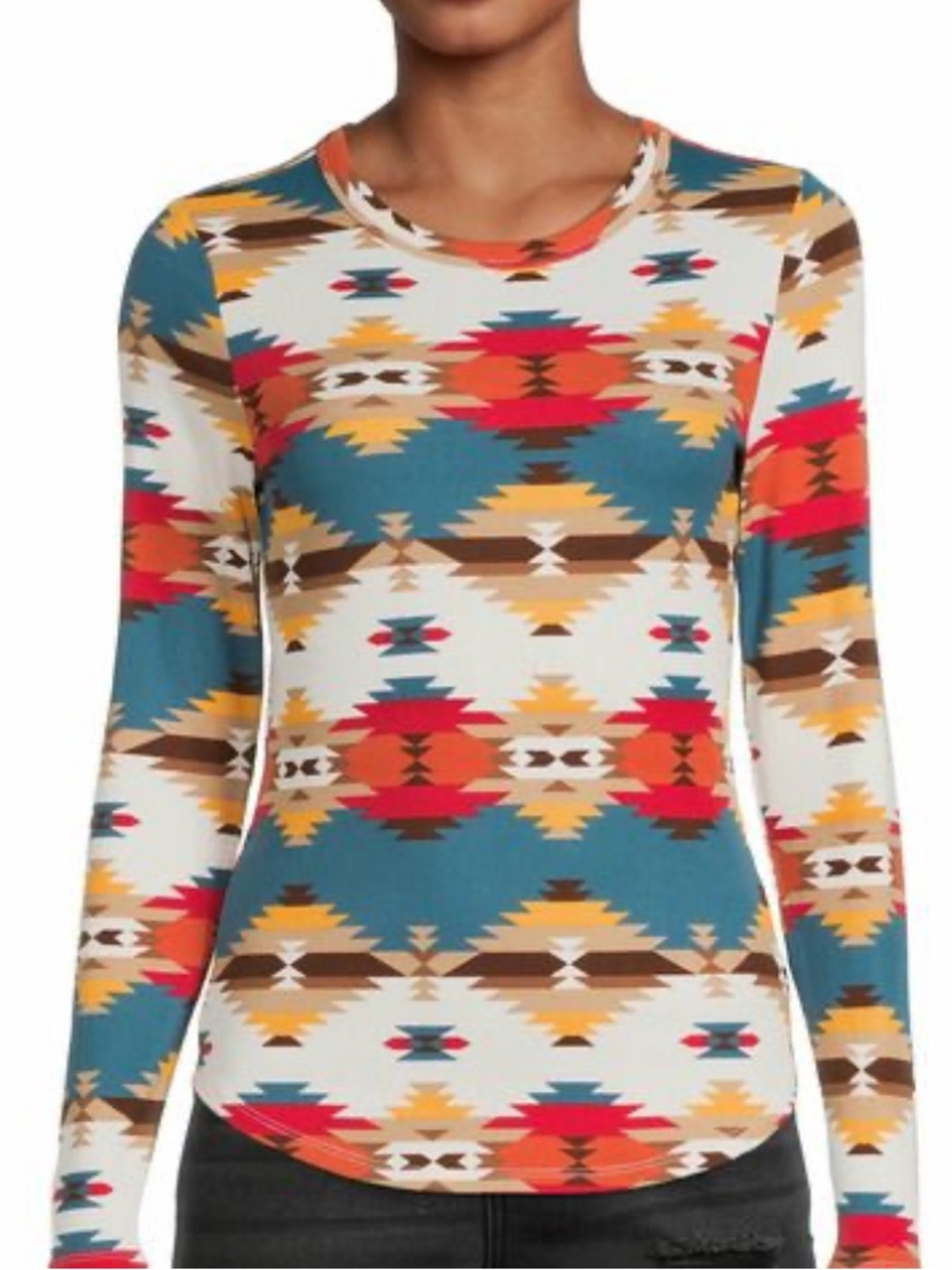 Southwestern print long sleeve top size girls XL